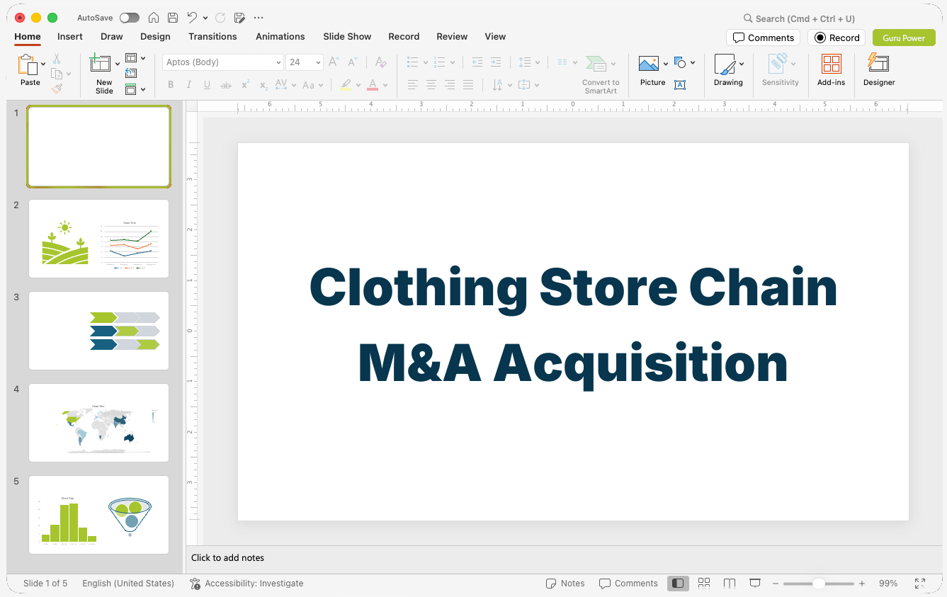 Clothing Store Chain M&A Acquisition Pitch-Deck