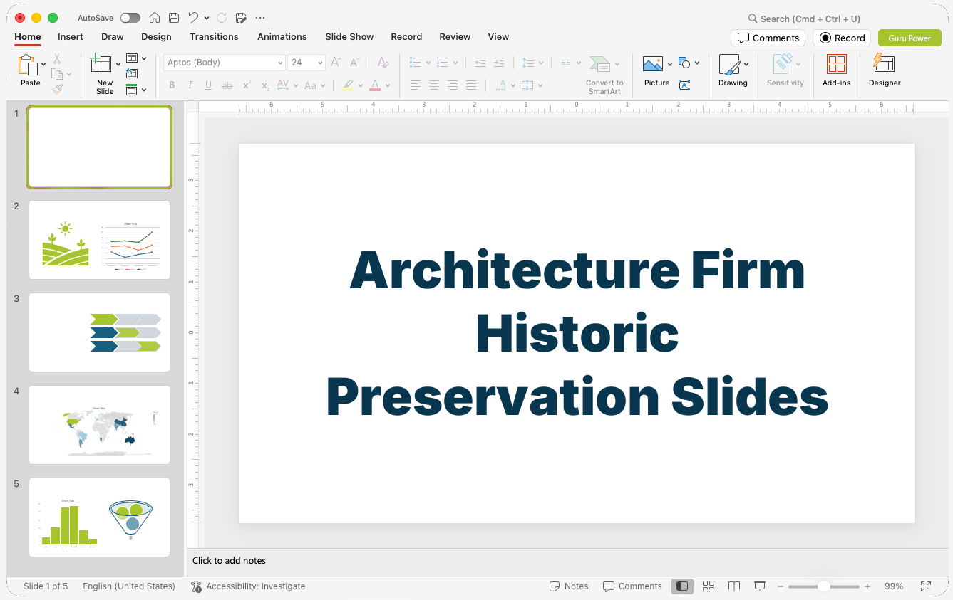 Architecture Firm Historic Preservation Proposal Slides