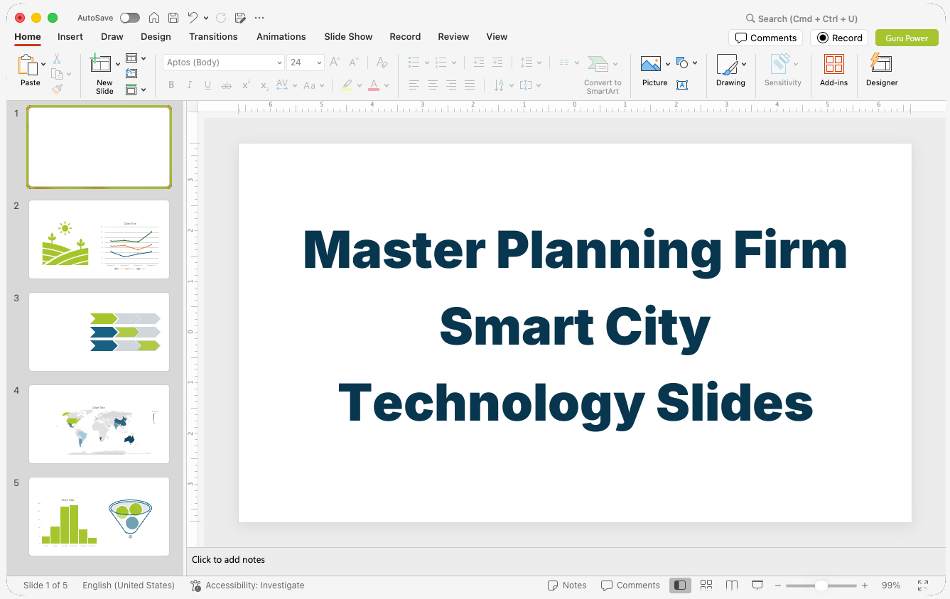 Master Planning Firm Smart City Technology Slides