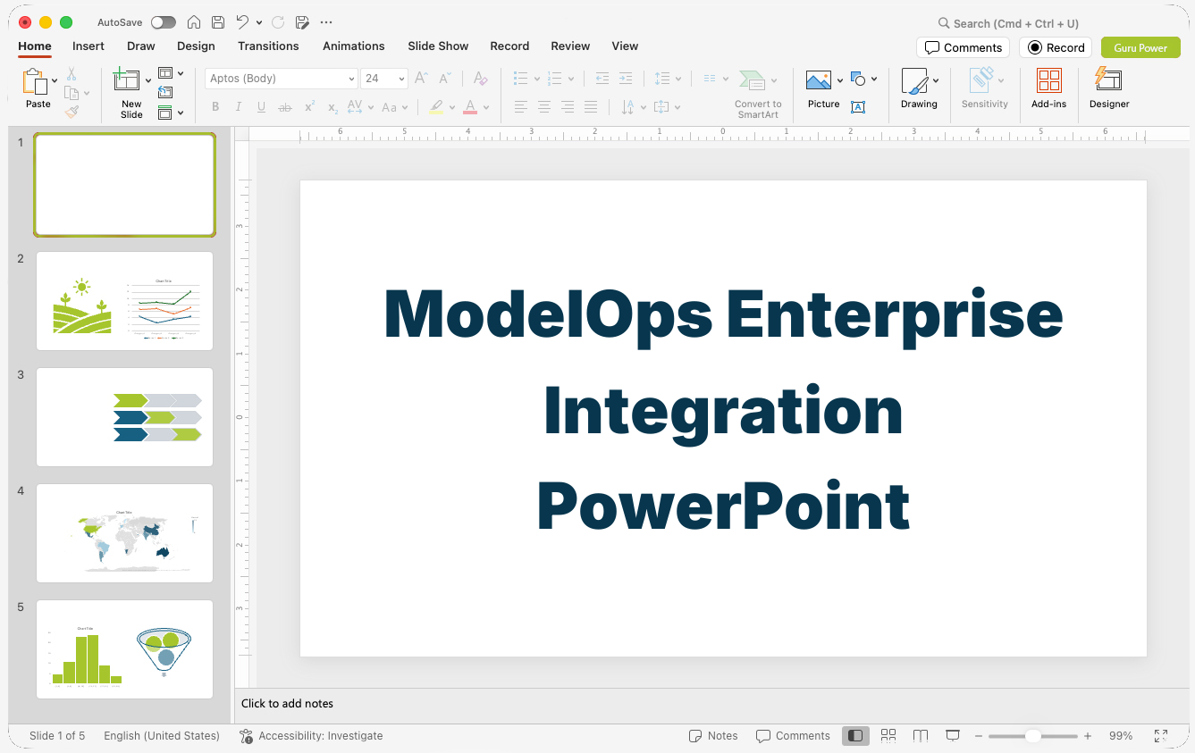ModelOps Enterprise Integration PowerPoint