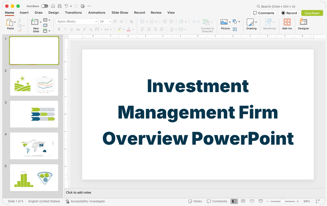 Investment Management Firm Overview PowerPoint