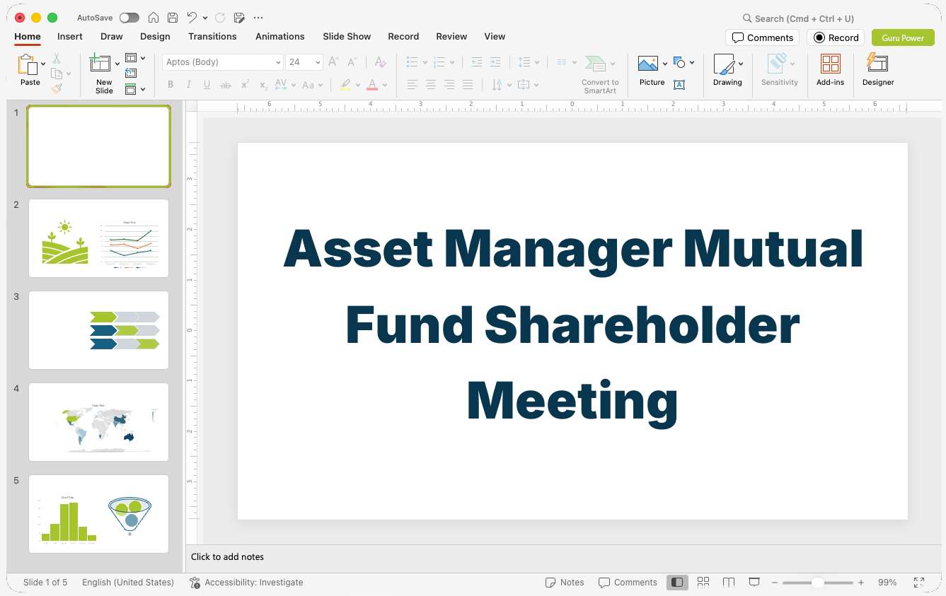 Asset Manager Mutual Fund Shareholder Meeting Presentation