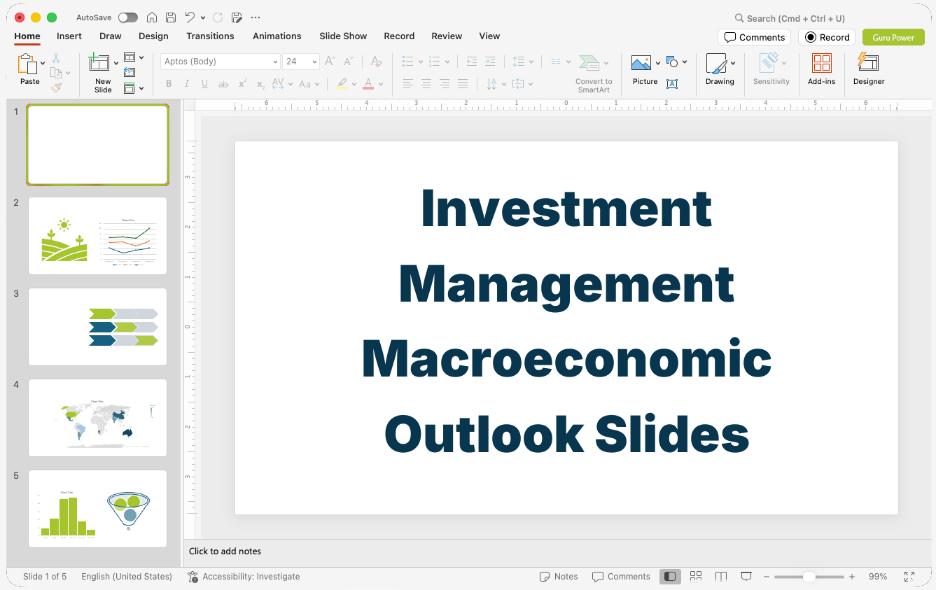 Investment Management Macroeconomic Outlook Slides