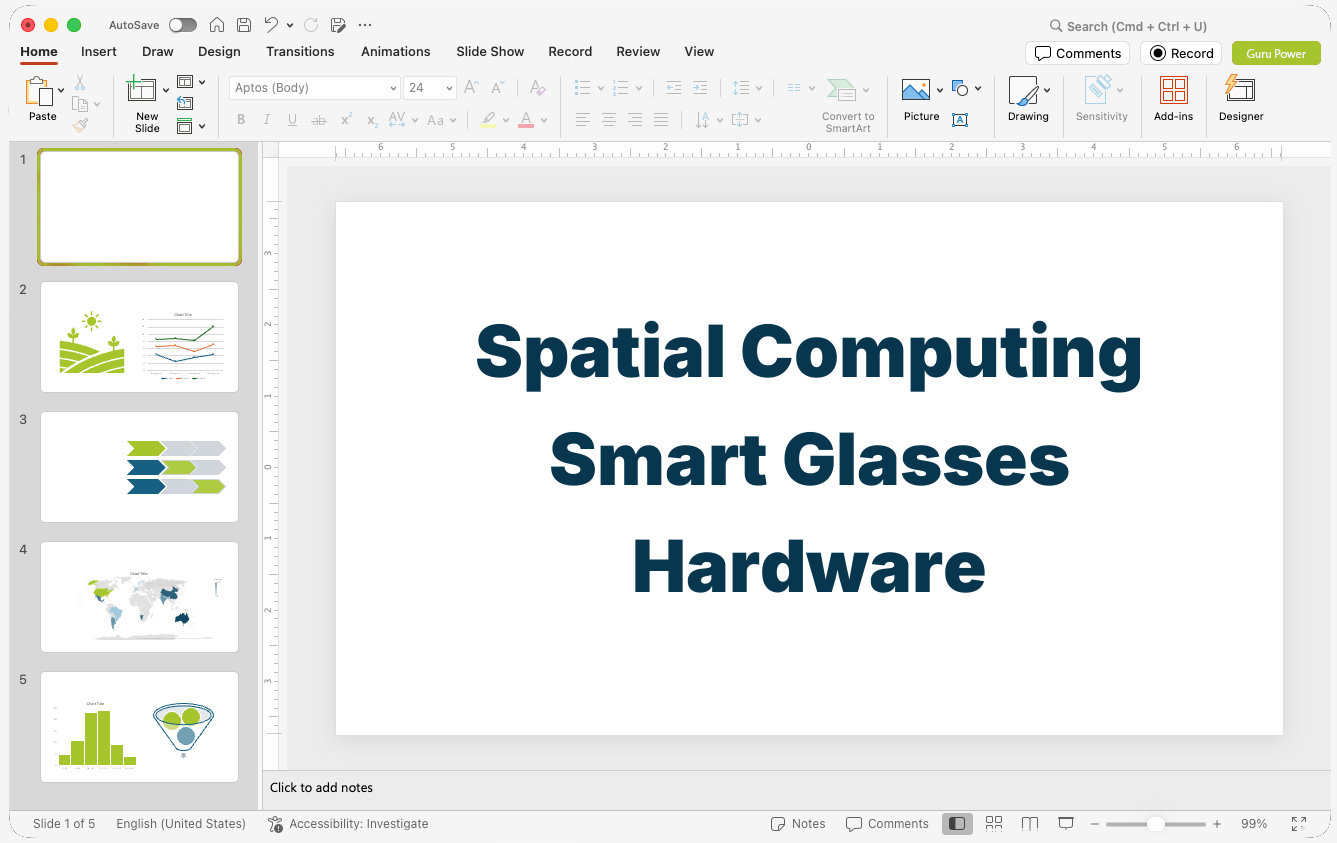 Spatial Computing Smart Glasses Hardware Presentation
