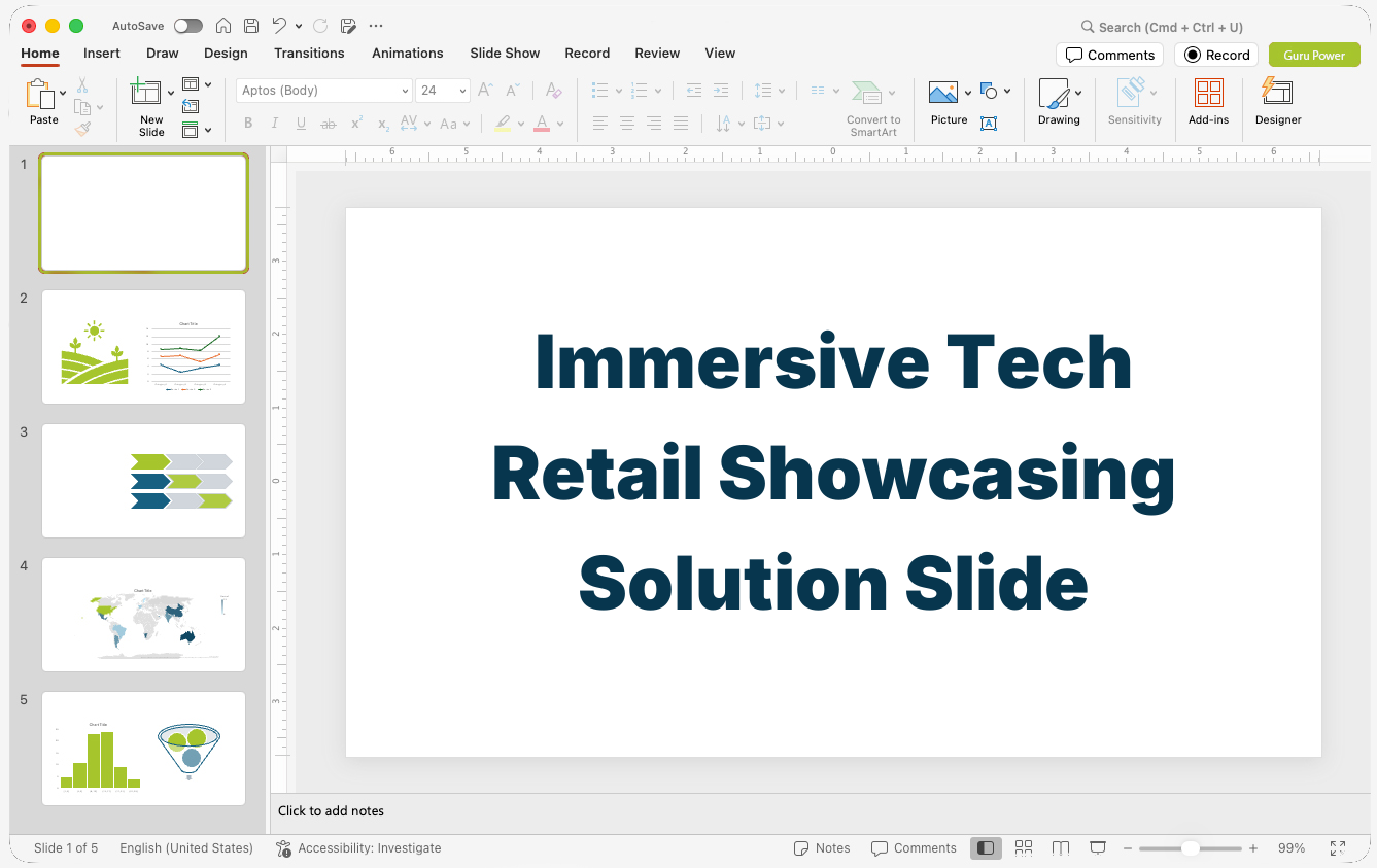 Immersive Tech Retail Showcasing Solution Slide-Deck