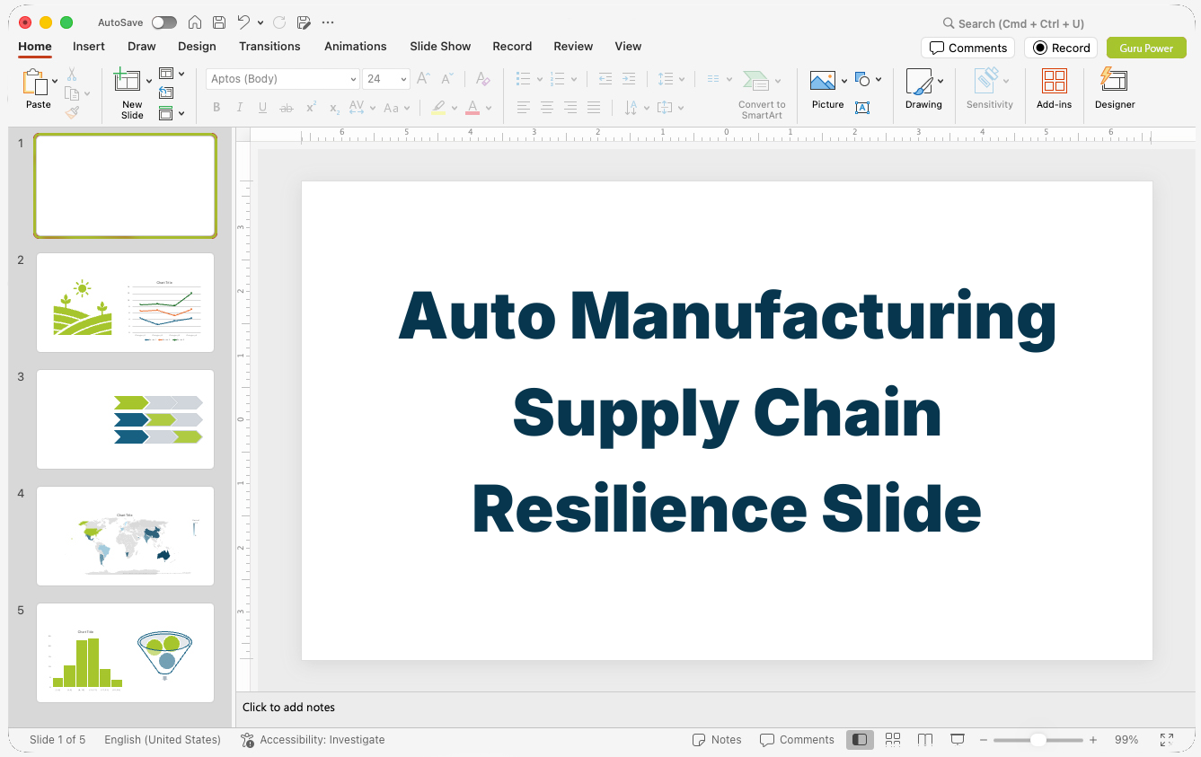 Auto Manufacturing Supply Chain Resilience Slide-Deck