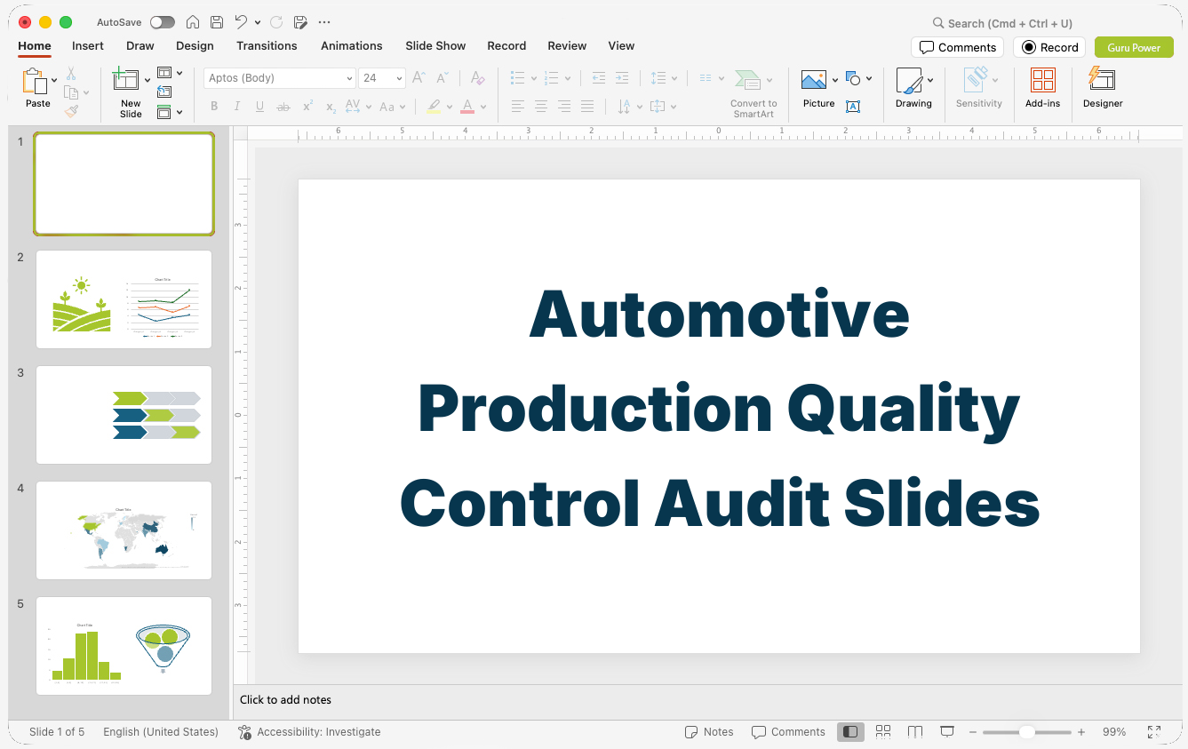 Automotive Production Quality Control Audit Slides