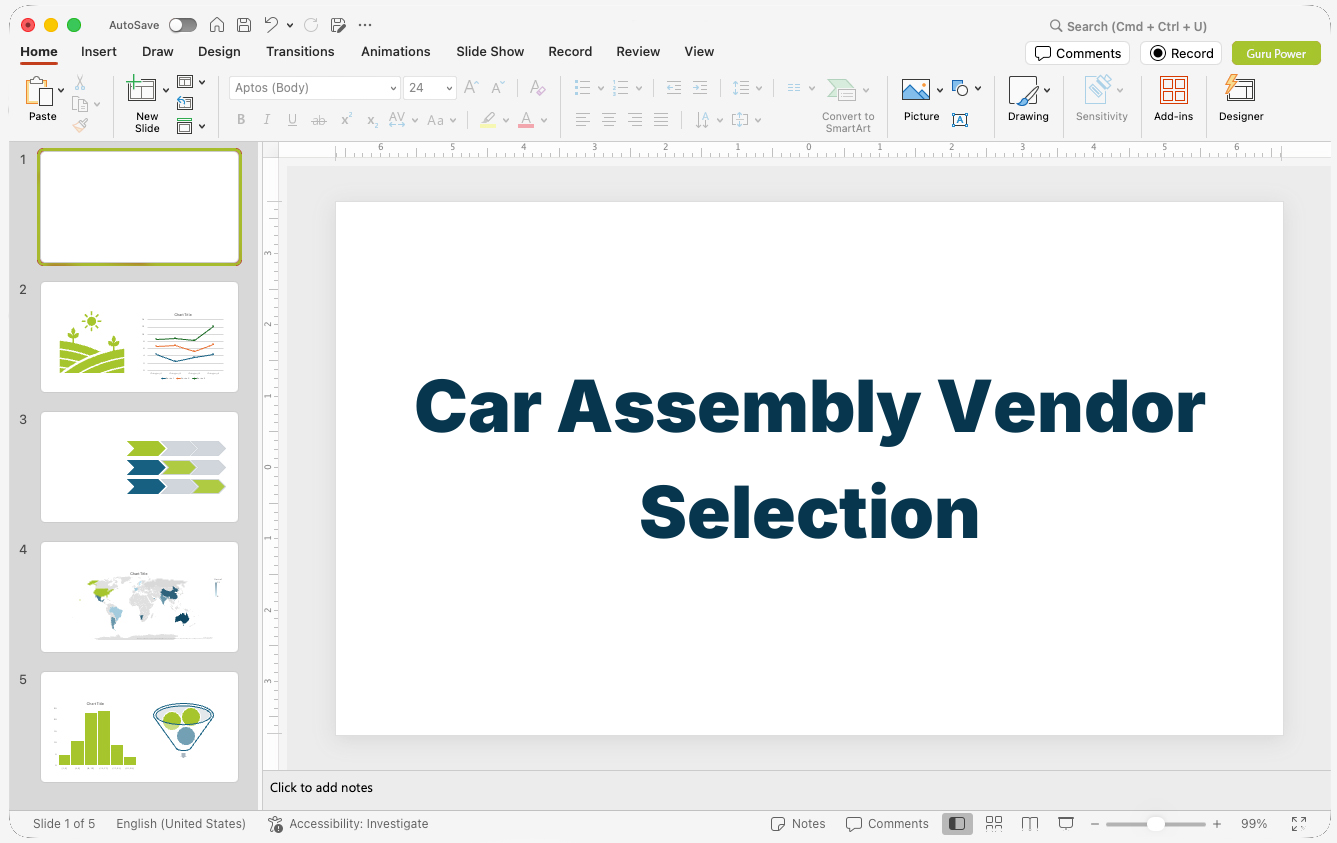 Car Assembly Vendor Selection Pitch-Deck
