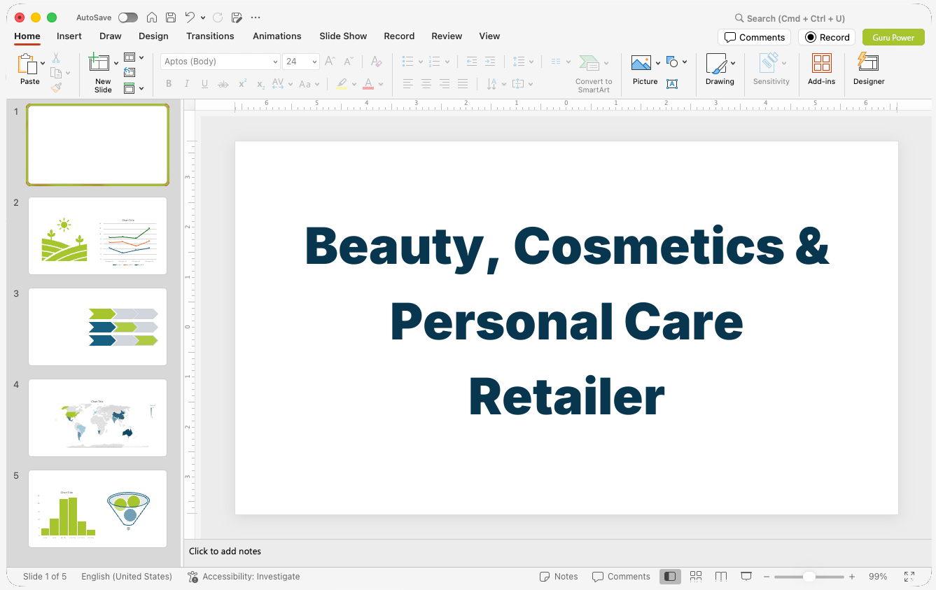 Beauty, Cosmetics & Personal Care Retailer Pitch Deck