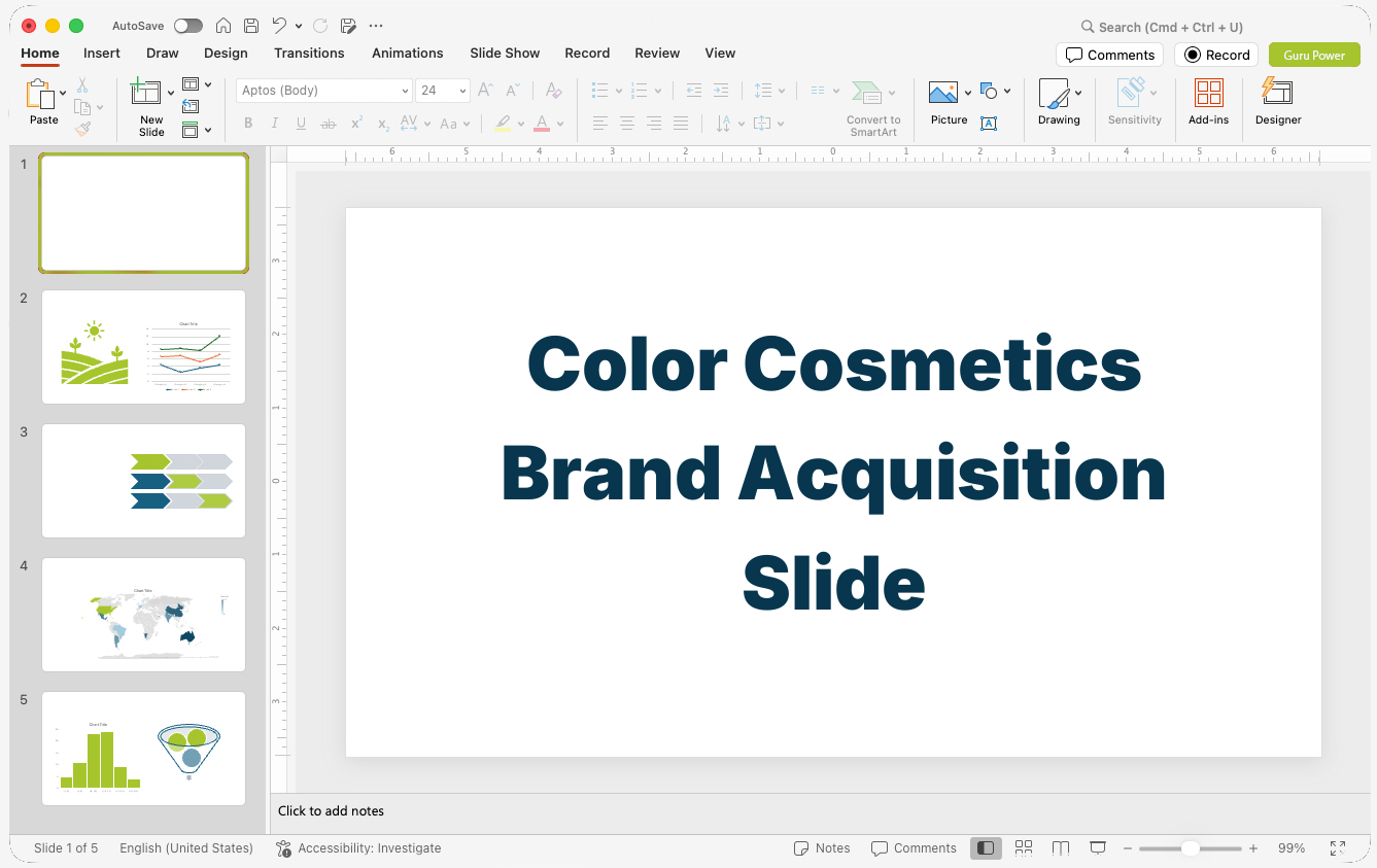 Color Cosmetics Brand Acquisition Slide-Deck