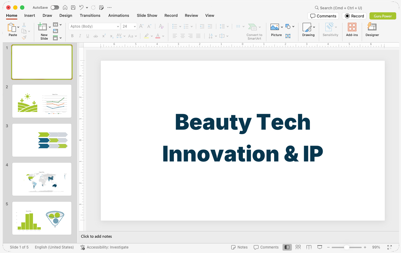 Beauty Tech Innovation & IP Pitch Deck