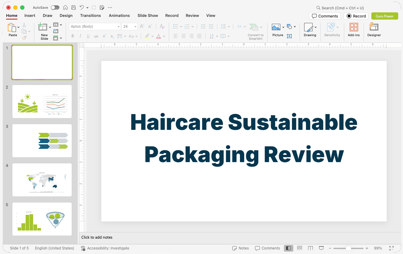 Haircare Sustainable Packaging Review Deck