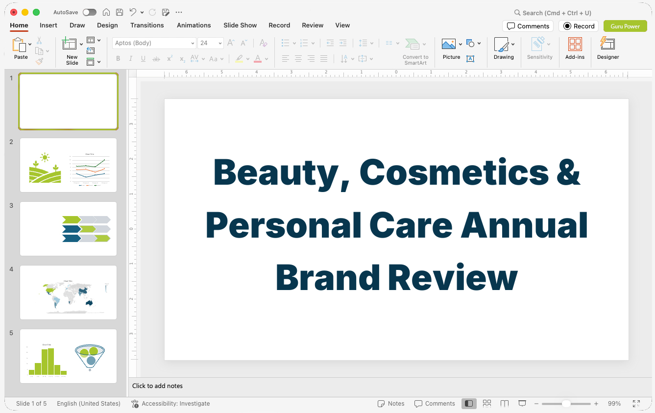 Beauty, Cosmetics & Personal Care Annual Brand Review Deck