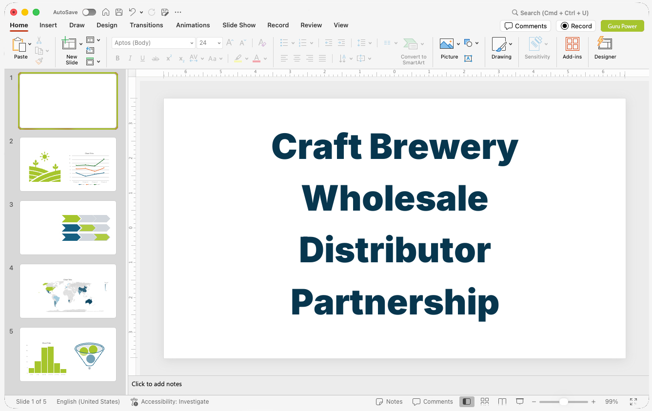 Craft Brewery Wholesale Distributor Partnership Presentation