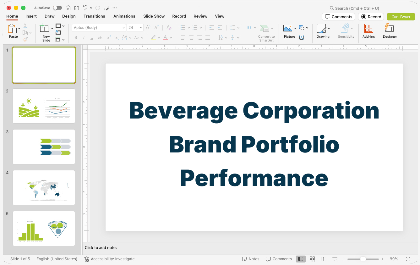 Beverage Corporation Brand Portfolio Performance Presentation