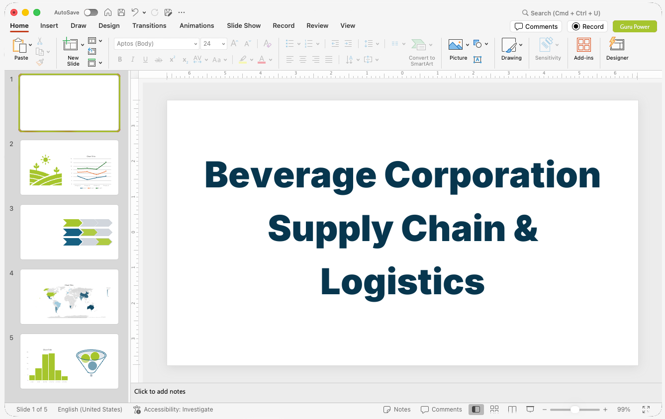 Beverage Corporation Supply Chain & Logistics Presentation