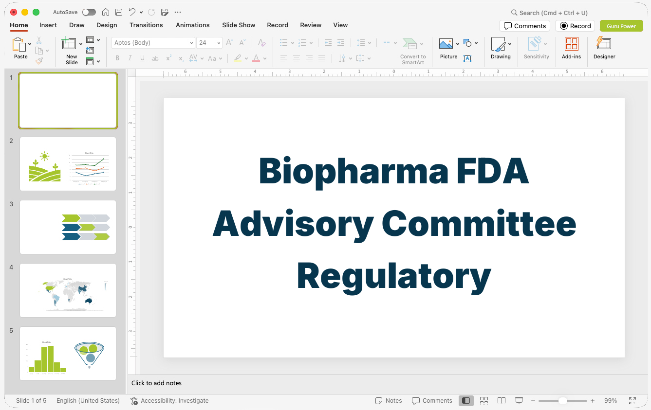 Biopharma FDA Advisory Committee Regulatory Presentation