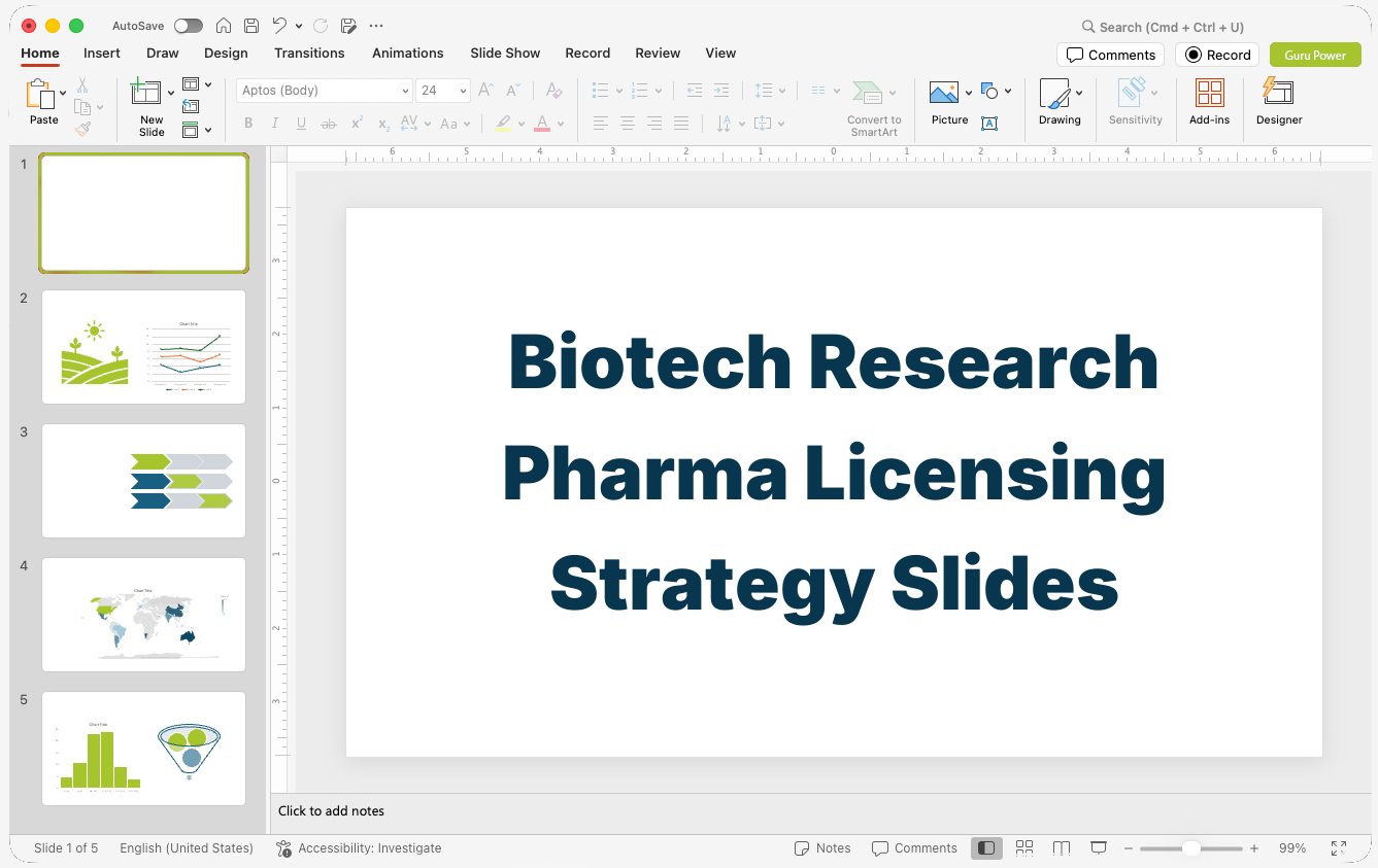 Biotech Research Pharma Licensing Strategy Slides