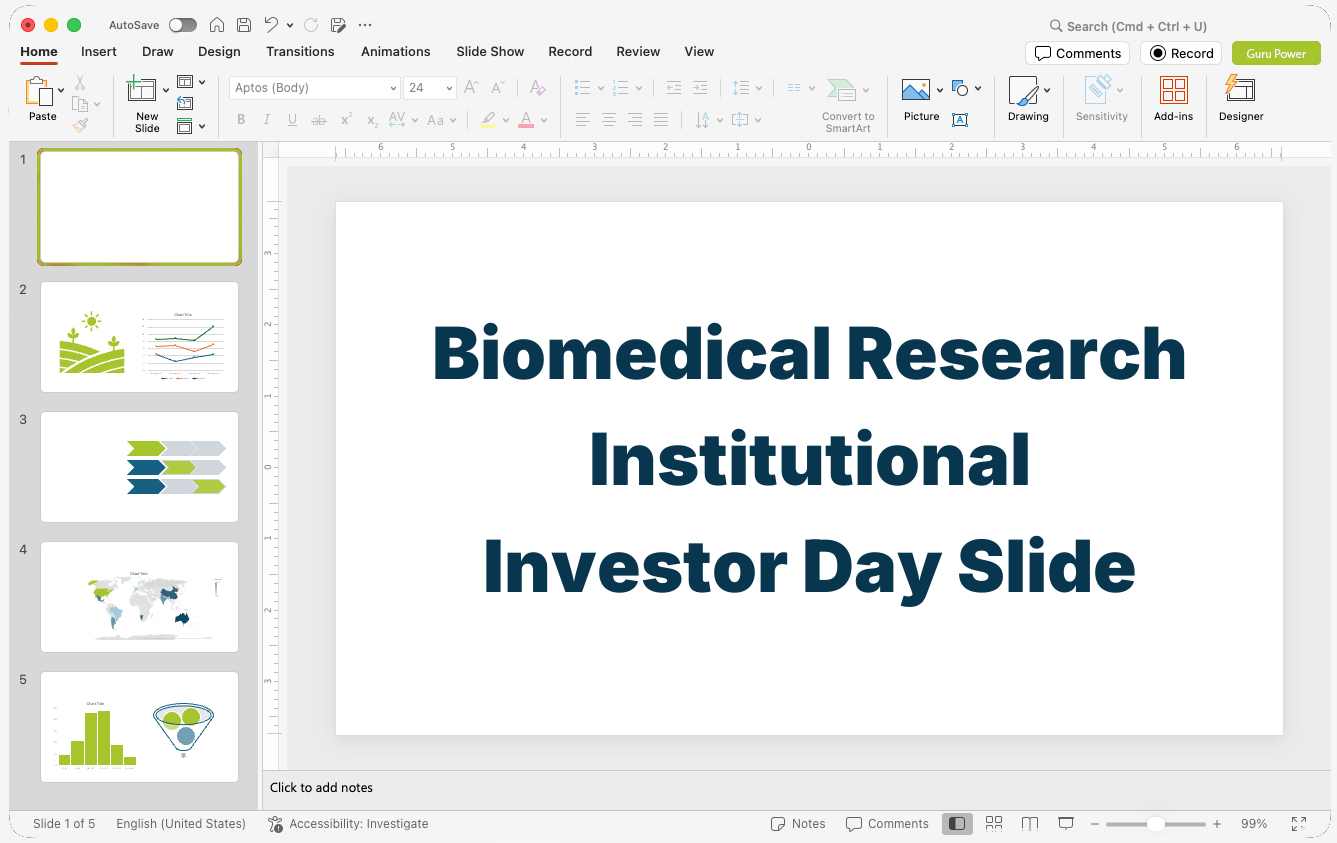 Biomedical Research Institutional Investor Day Slide Deck