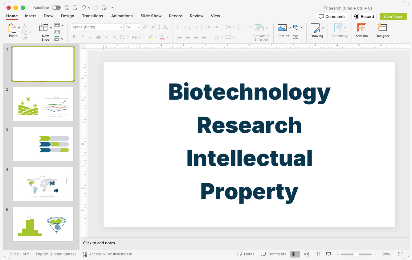 Biotechnology Research Intellectual Property Deck