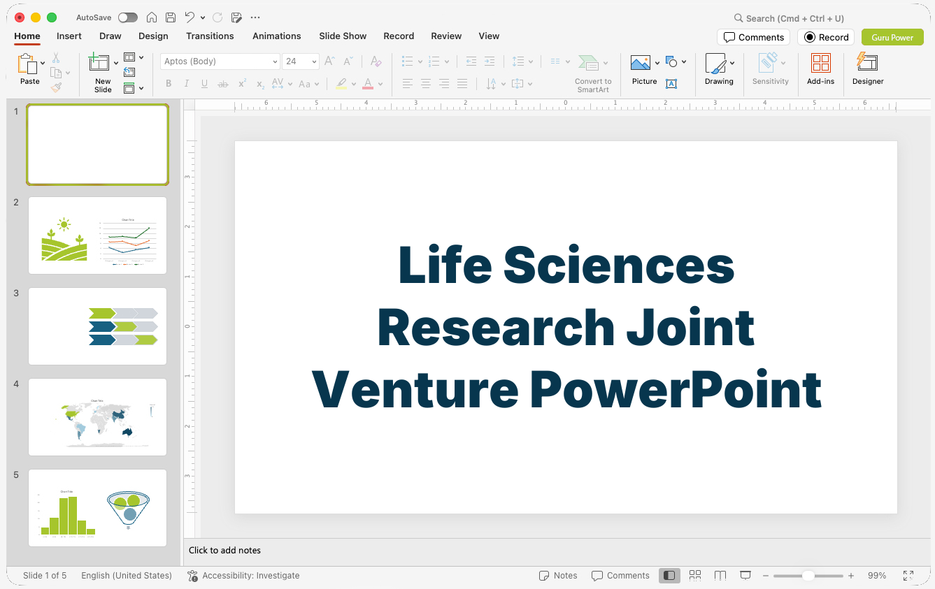 Life Sciences Research Joint Venture PowerPoint