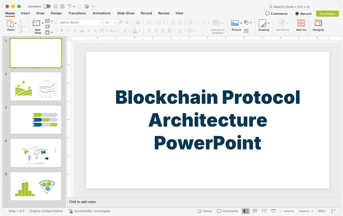 Blockchain Protocol Architecture PowerPoint
