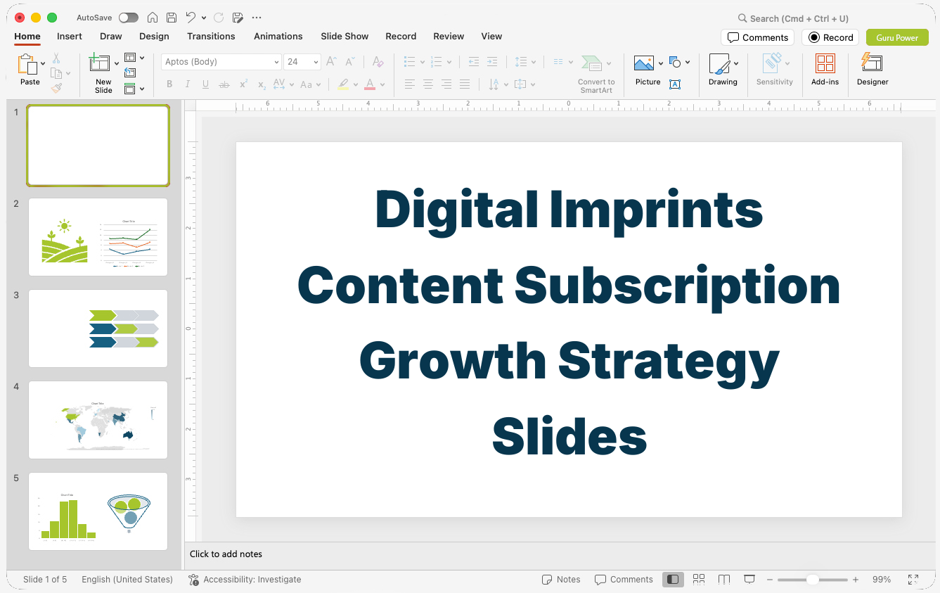 Digital Imprints Content Subscription Growth Strategy Slides
