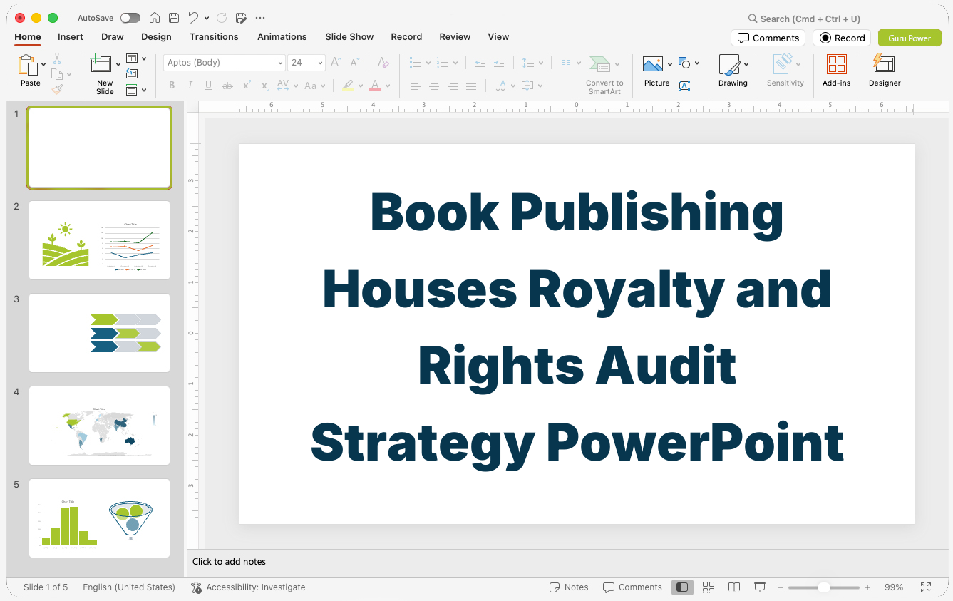 Book Publishing Houses Royalty and Rights Audit Strategy PowerPoint