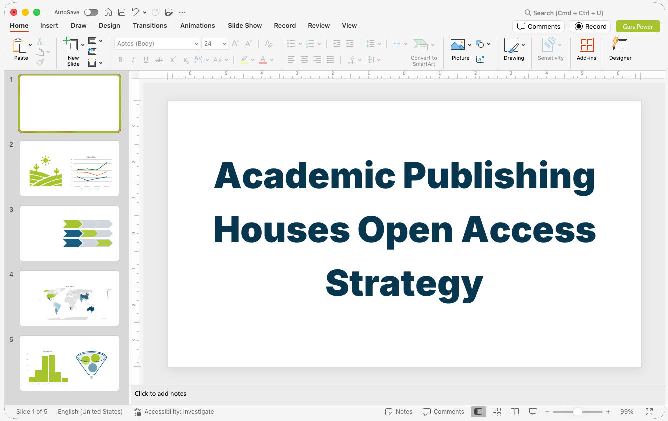 Academic Publishing Houses Open Access Strategy Pitch-Deck