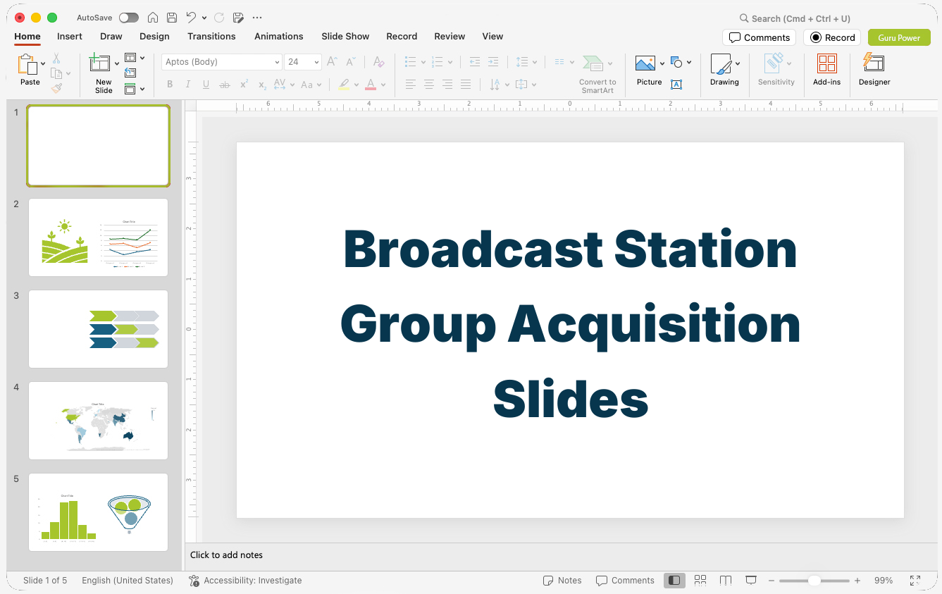 Broadcast Station Group Acquisition Slides