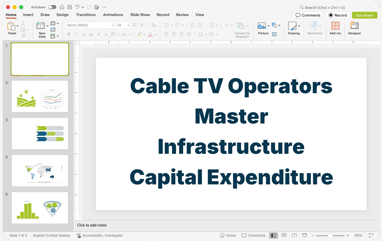 Cable TV Operators Master Infrastructure Capital Expenditure Presentation