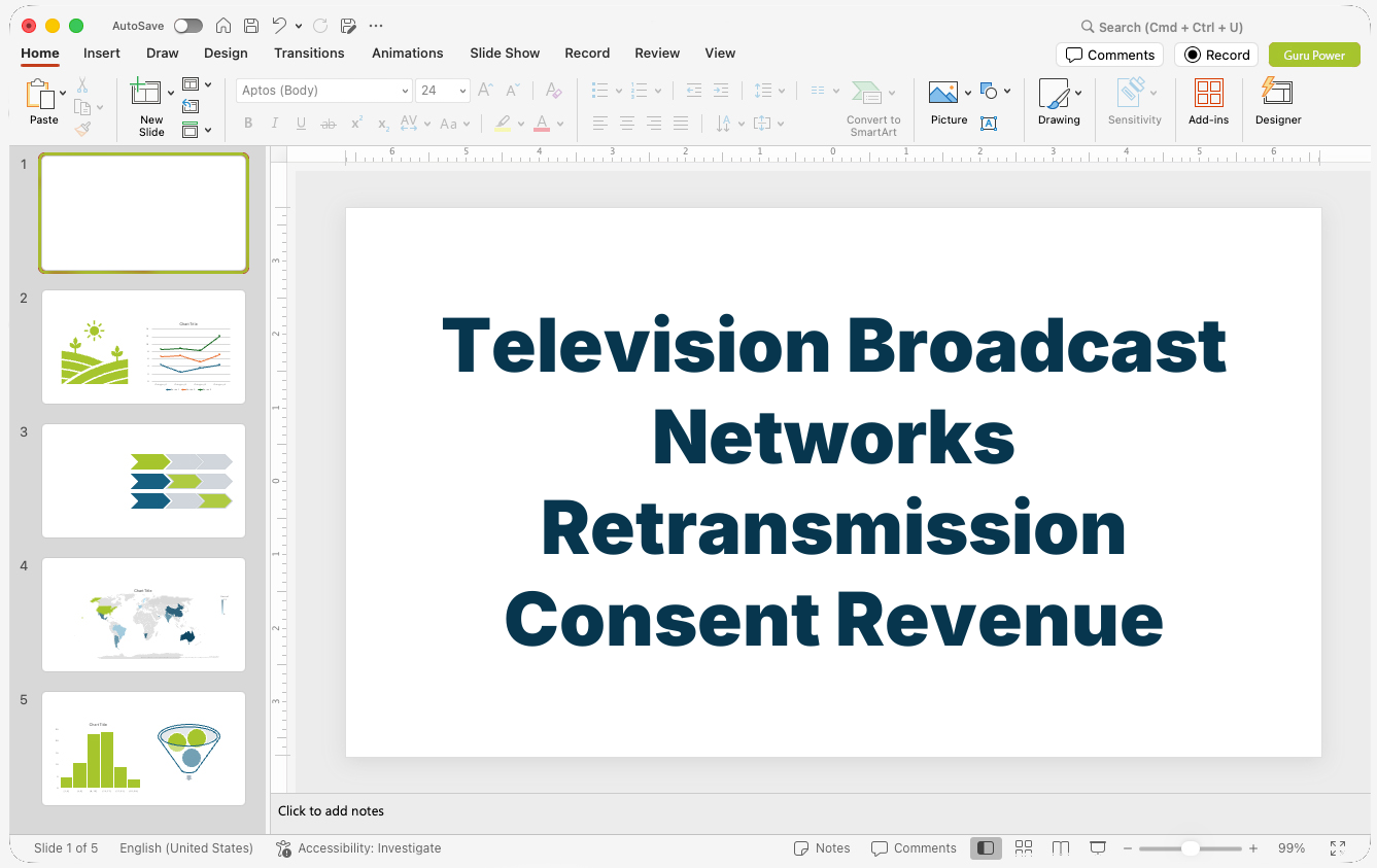 Television Broadcast Networks Retransmission Consent Revenue Pitch-Deck