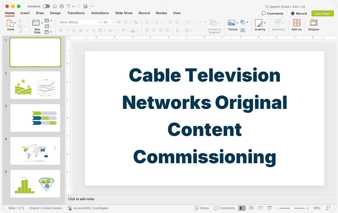 Cable Television Networks Original Content Commissioning Presentation