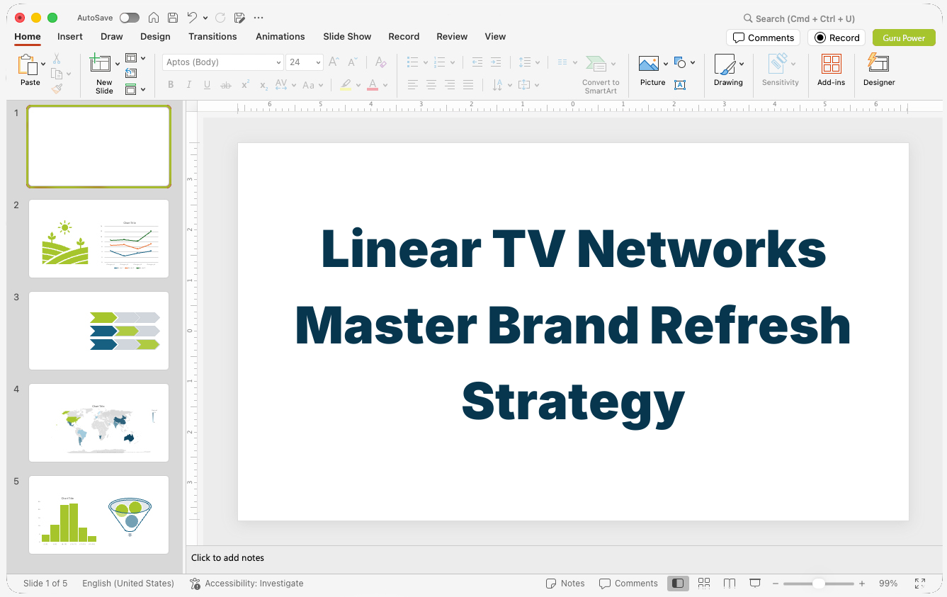 Linear TV Networks Master Brand Refresh Strategy Presentation