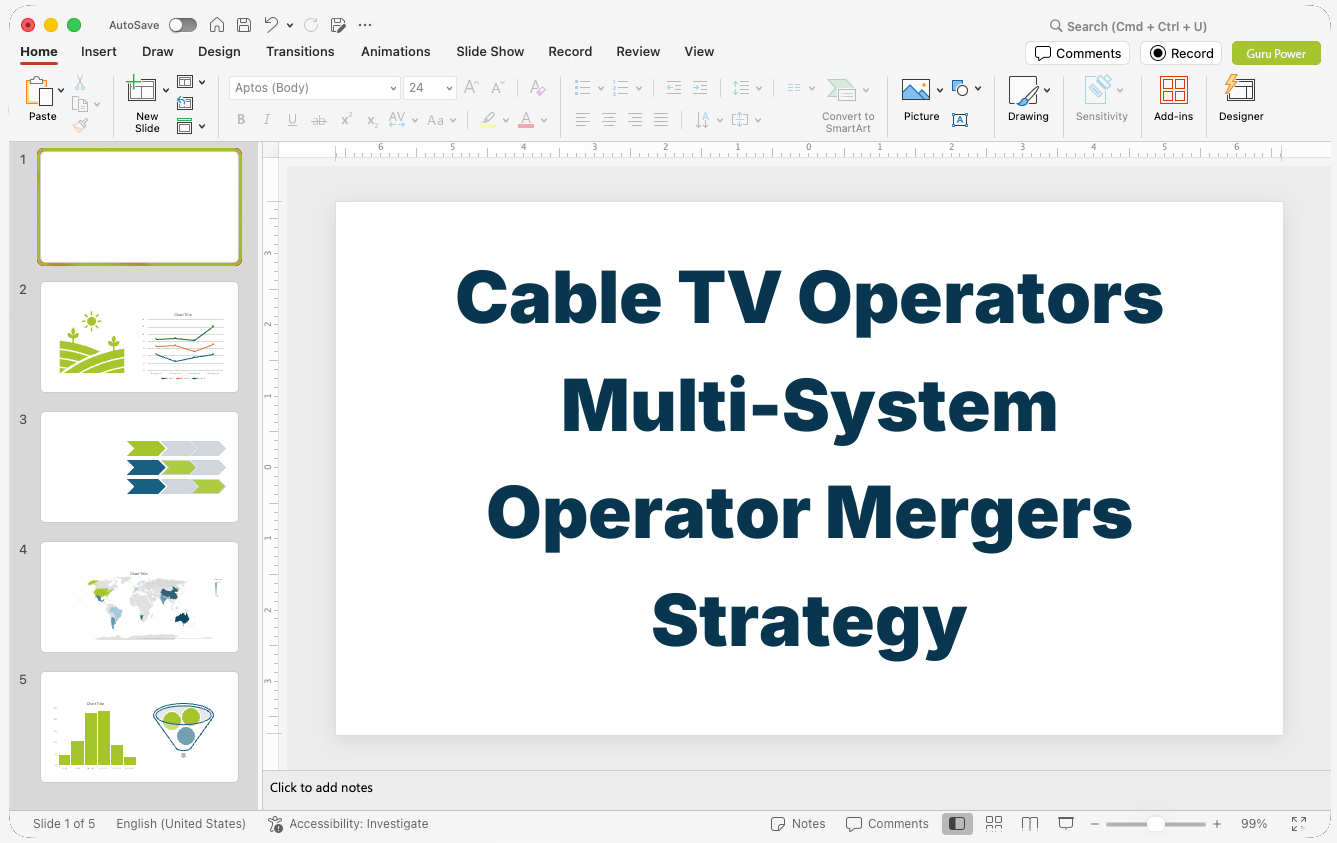 Cable TV Operators Multi-System Operator Mergers Strategy Pitch-Deck