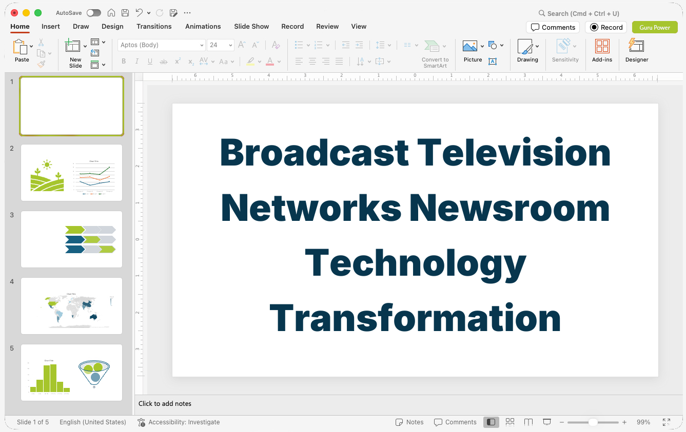 Broadcast Television Networks Newsroom Technology Transformation Deck