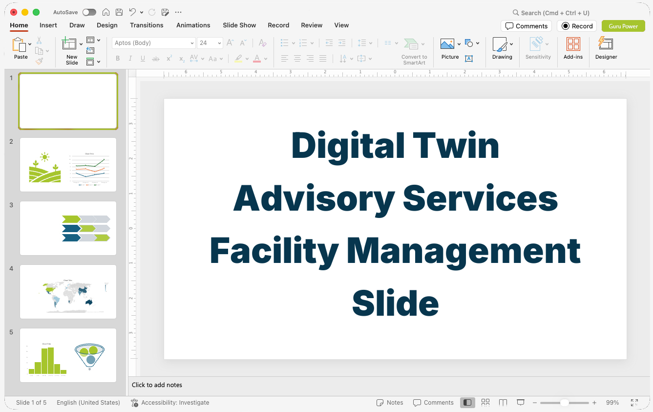 Digital Twin Advisory Services Facility Management Slide-Deck