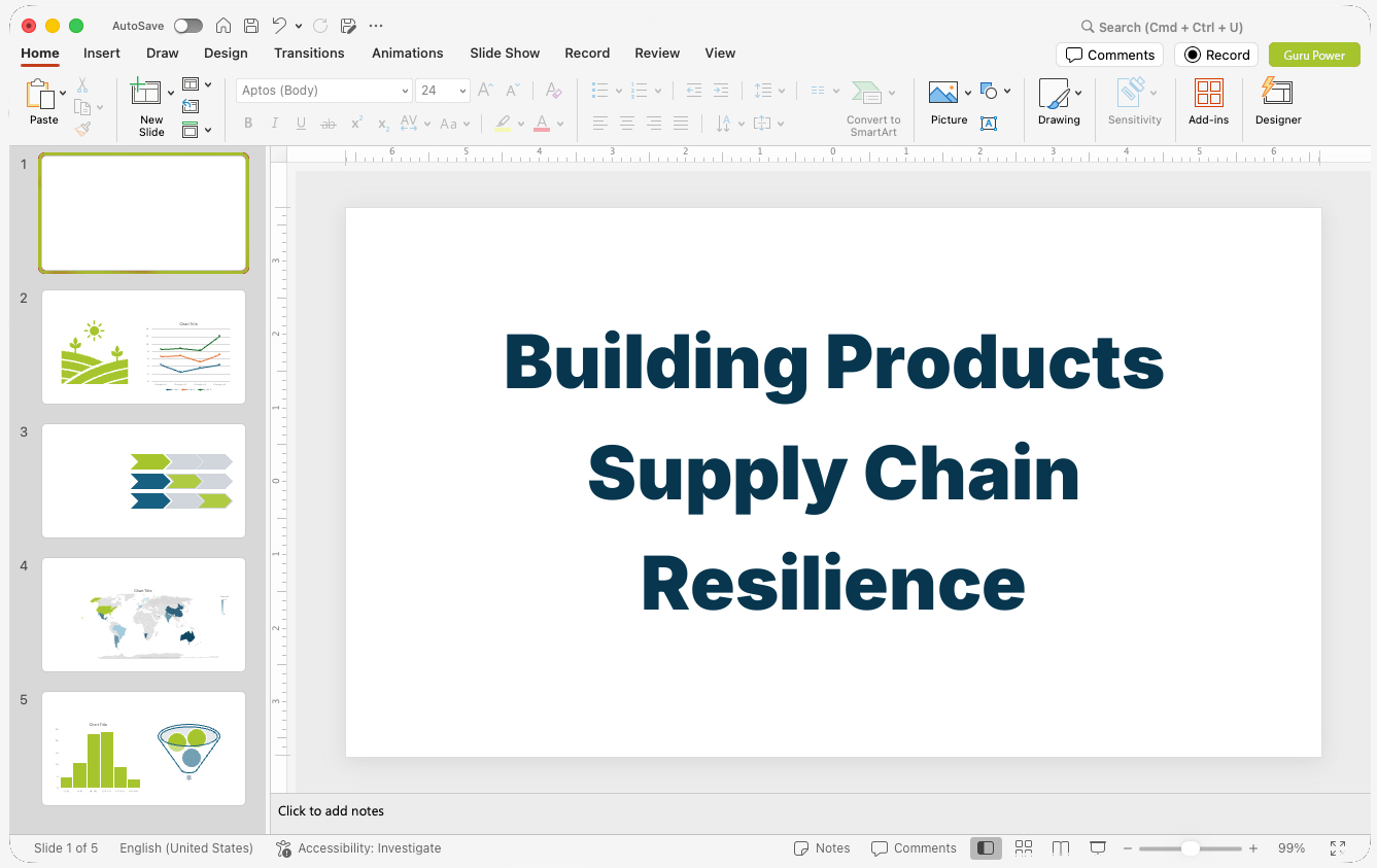 Building Products Supply Chain Resilience Presentation