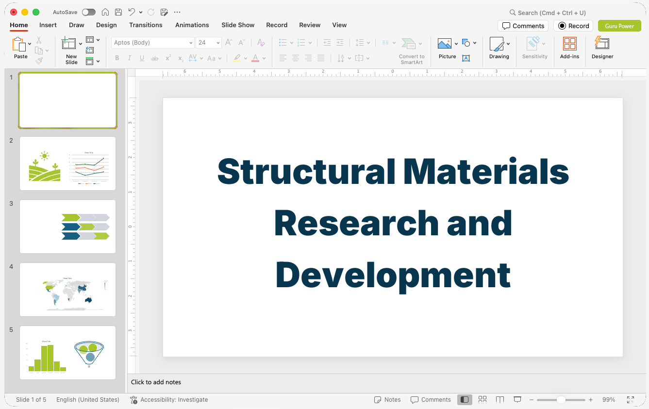 Structural Materials Research and Development Pitch-Deck