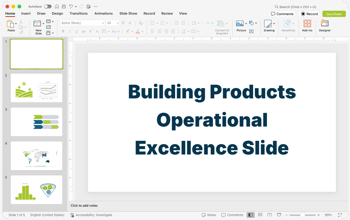 Building Products Operational Excellence Slide-Deck