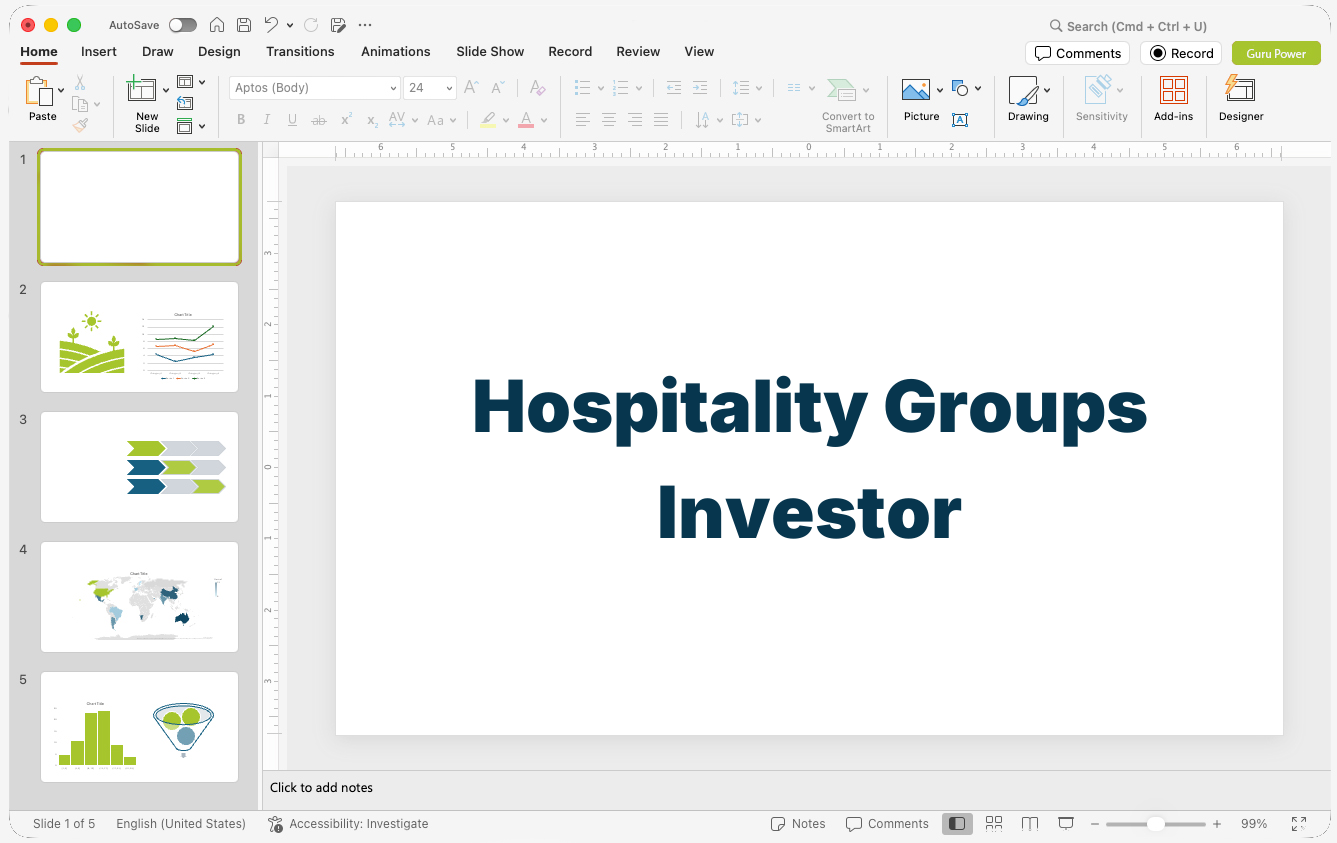Hospitality Groups Investor Pitch-Deck