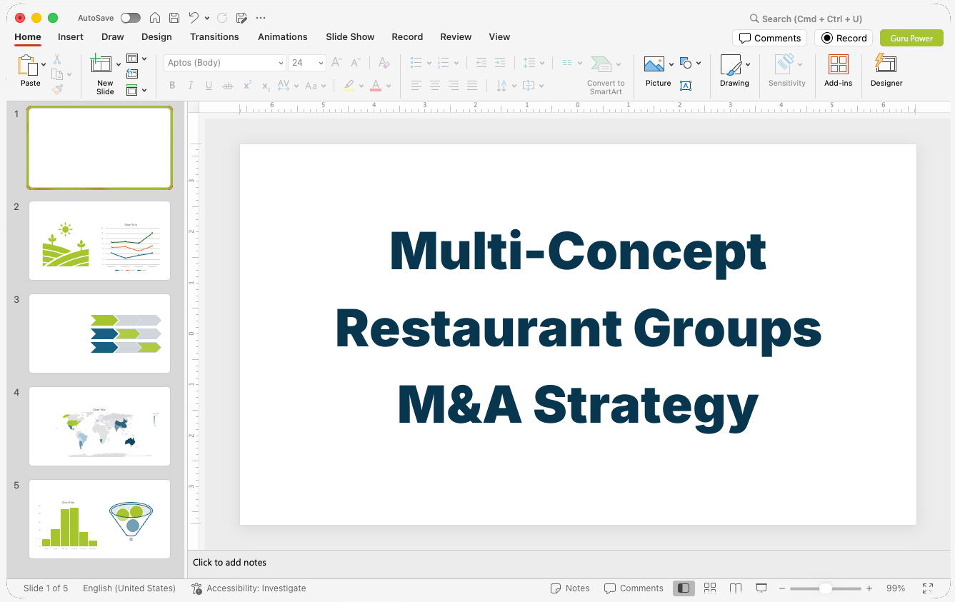 Multi-Concept Restaurant Groups M&A Strategy Pitch-Deck