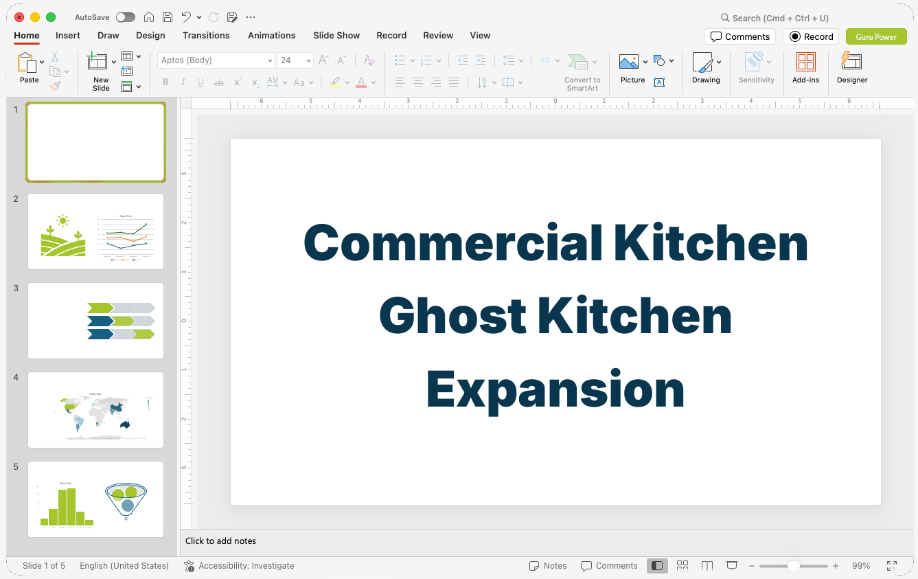Commercial Kitchen Ghost Kitchen Expansion Pitch-Deck