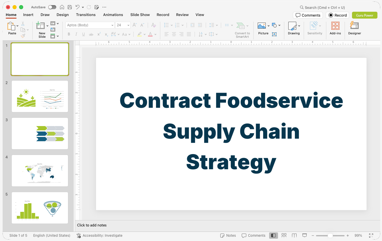 Contract Foodservice Supply Chain Strategy Presentation