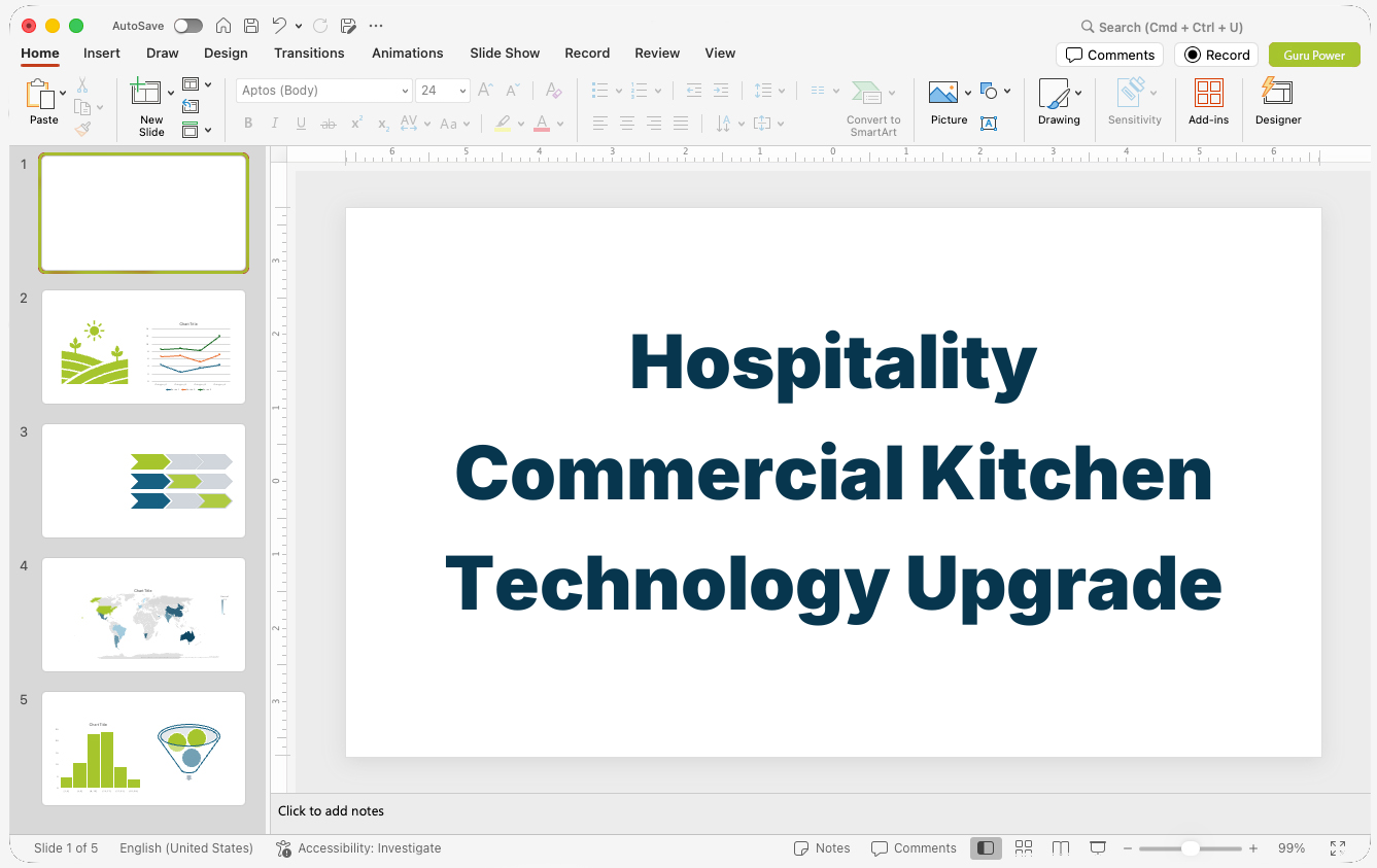 Hospitality Commercial Kitchen Technology Upgrade Deck