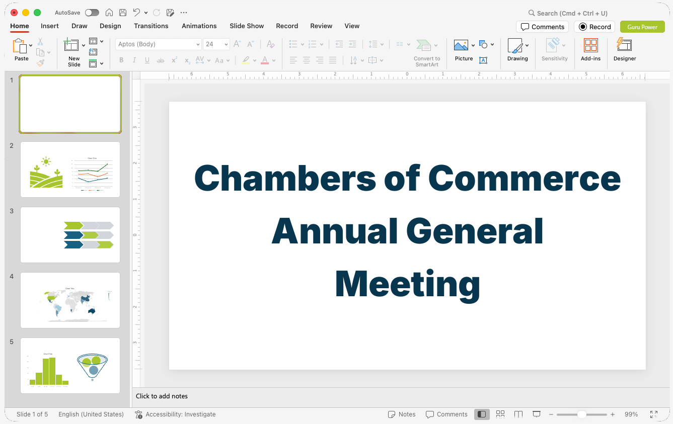 Chambers of Commerce Annual General Meeting Presentation