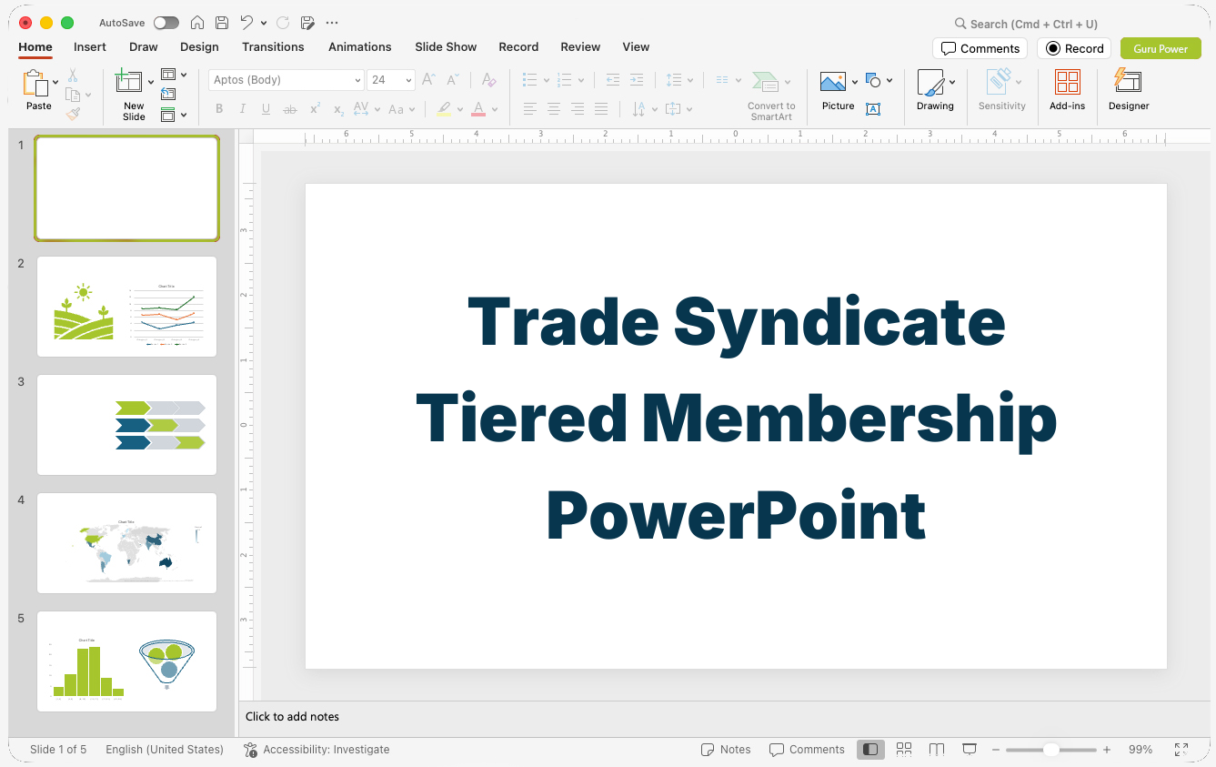 Trade Syndicate Tiered Membership PowerPoint