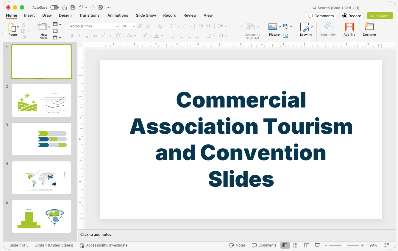 Commercial Association Tourism and Convention Slides