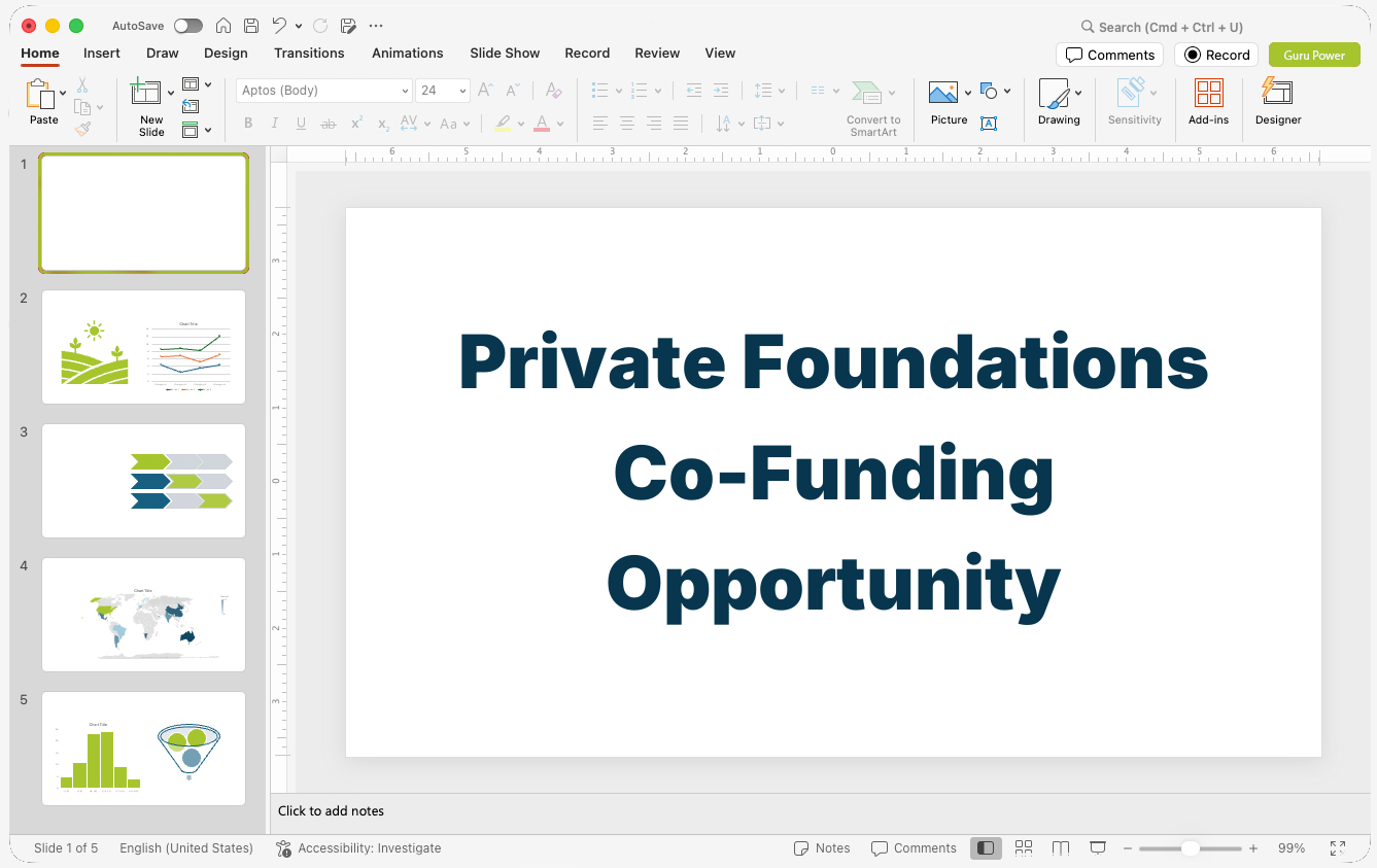 Private Foundations Co-Funding Opportunity Pitch-Deck