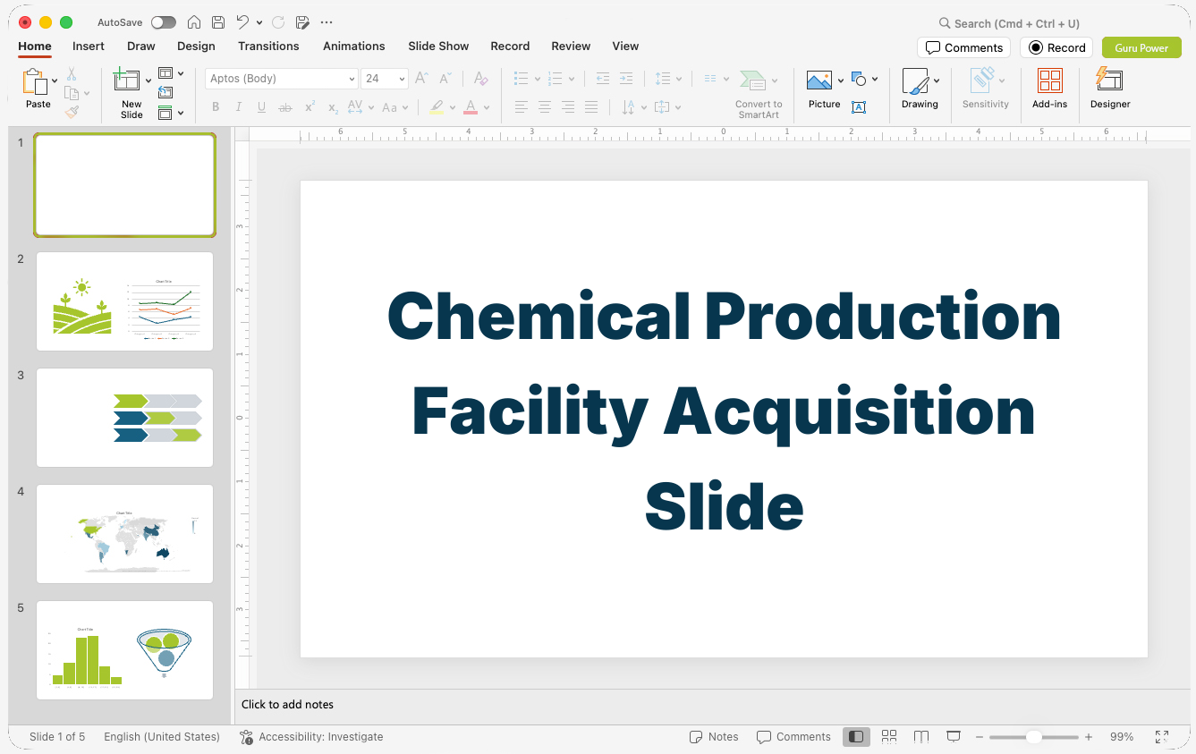 Chemical Production Facility Acquisition Slide-Deck